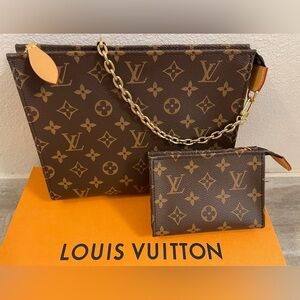 Louis Vuitton Toiletry Pouch On Chain with Mini Pouch